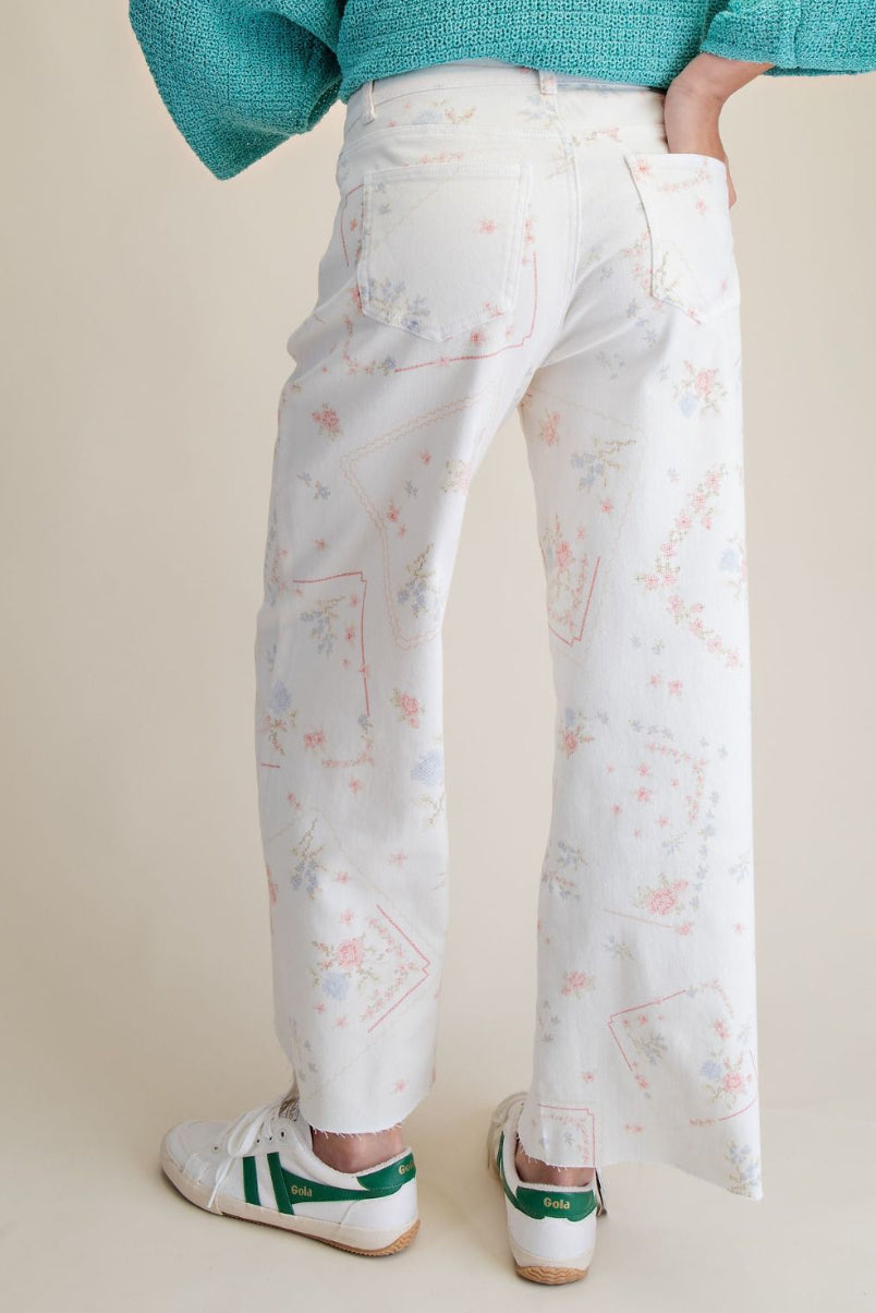 Quilted Floral Pants