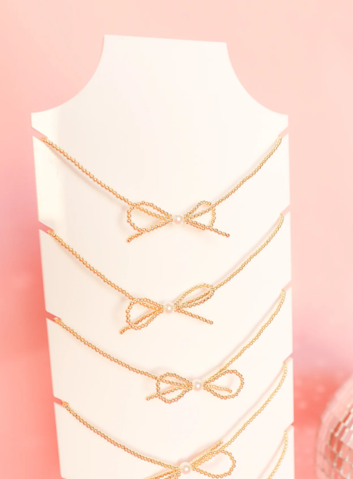 Gold Bow Necklace