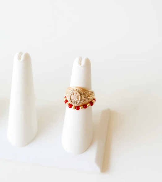 Maroon Poppi Beaded Band