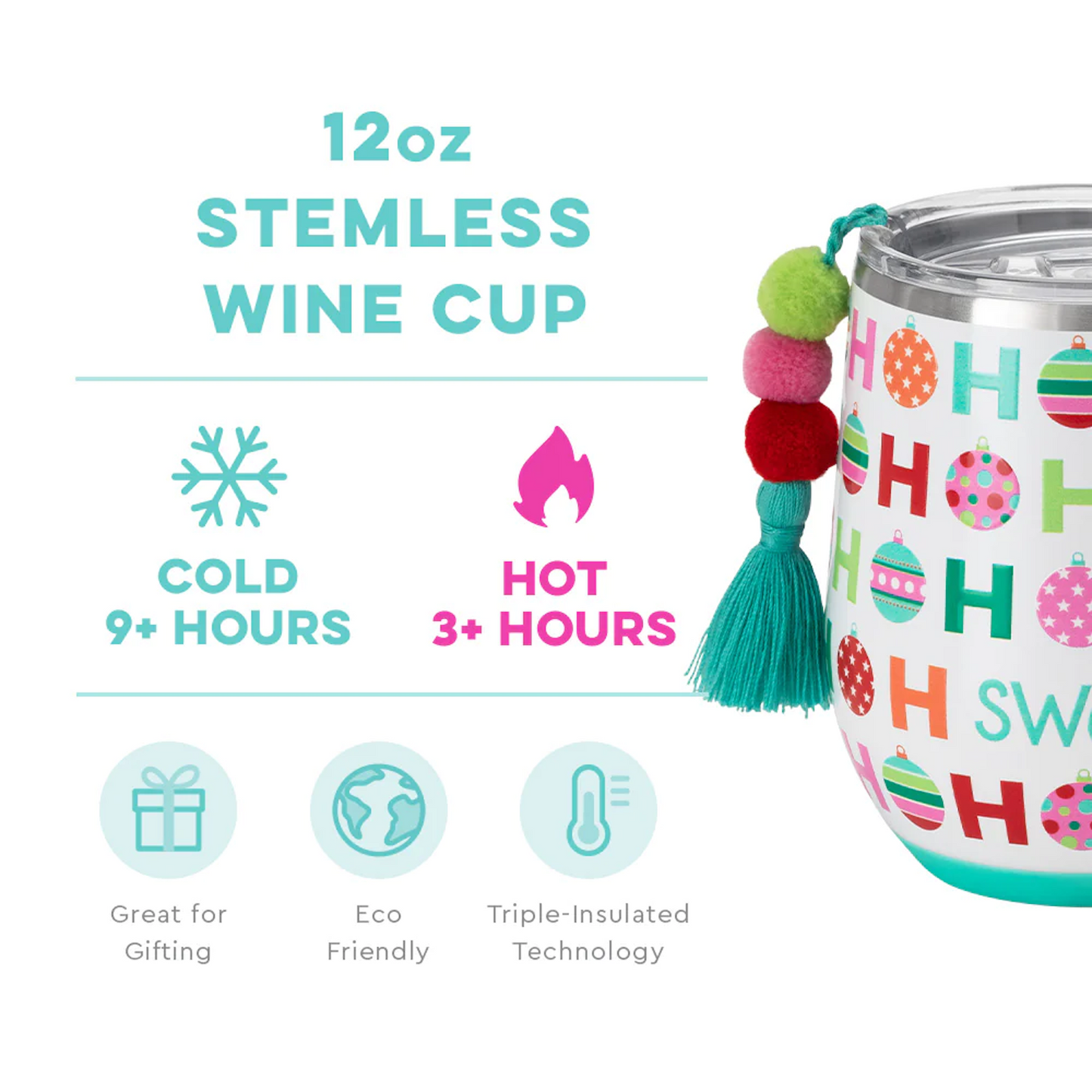 HoHoHo Stemless Wine Cup