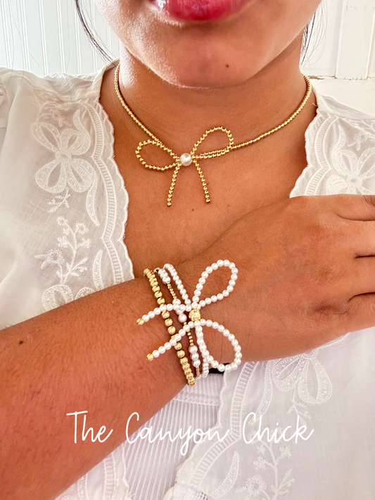 Pearl Bow Bracelet