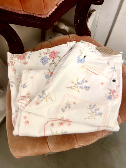 Quilted Floral Pants