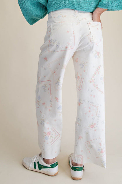Quilted Floral Pants