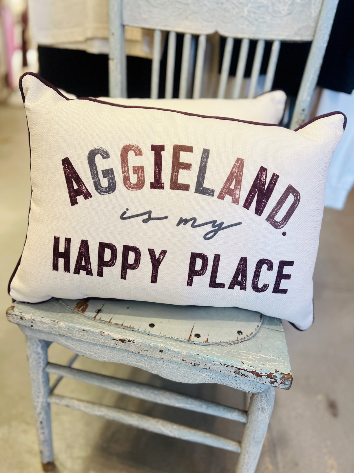 Aggieland Is My Happy Place Pillow