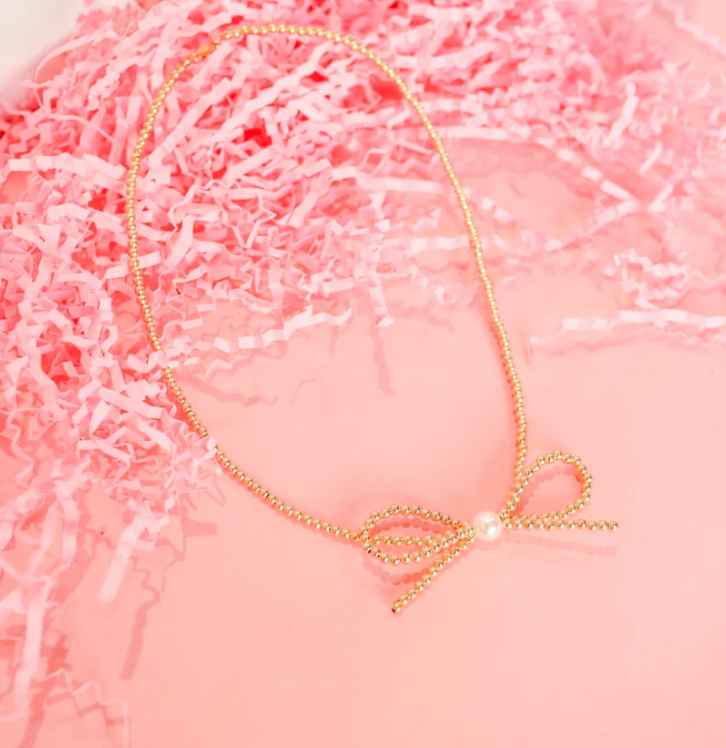 Gold Bow Necklace: PRE-ORDER