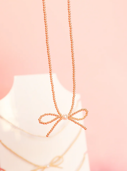 Gold Bow Necklace: PRE-ORDER