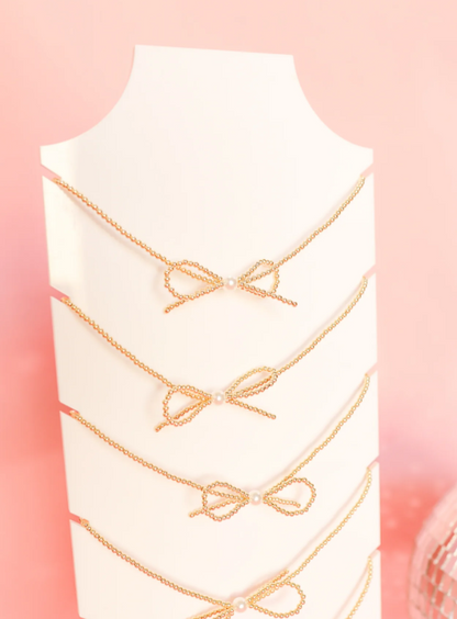 Gold Bow Necklace: PRE-ORDER