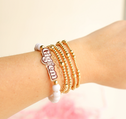 Gig'Em BB Bead Bubble Bracelet