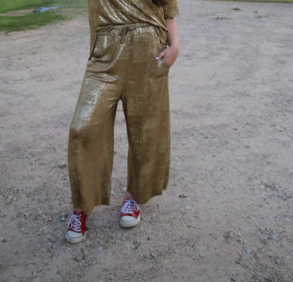 Miss Metallic Pants