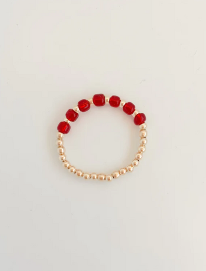 Maroon Poppi Beaded Band