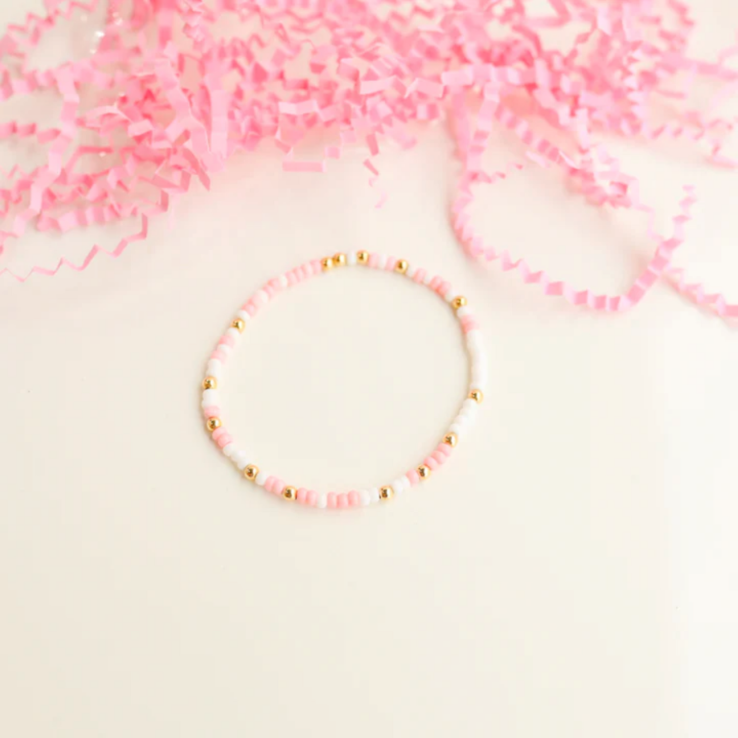 Pink & White Sprinkle Bracelet