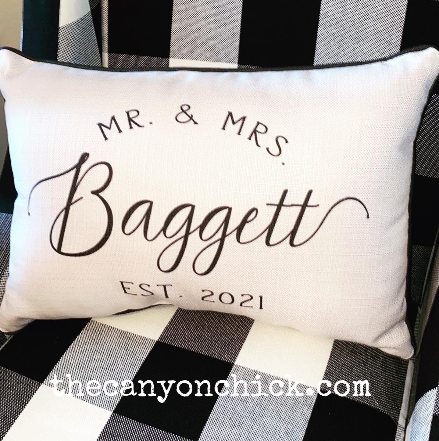 Casual Mr. & Mrs. Established Pillow - CUSTOM