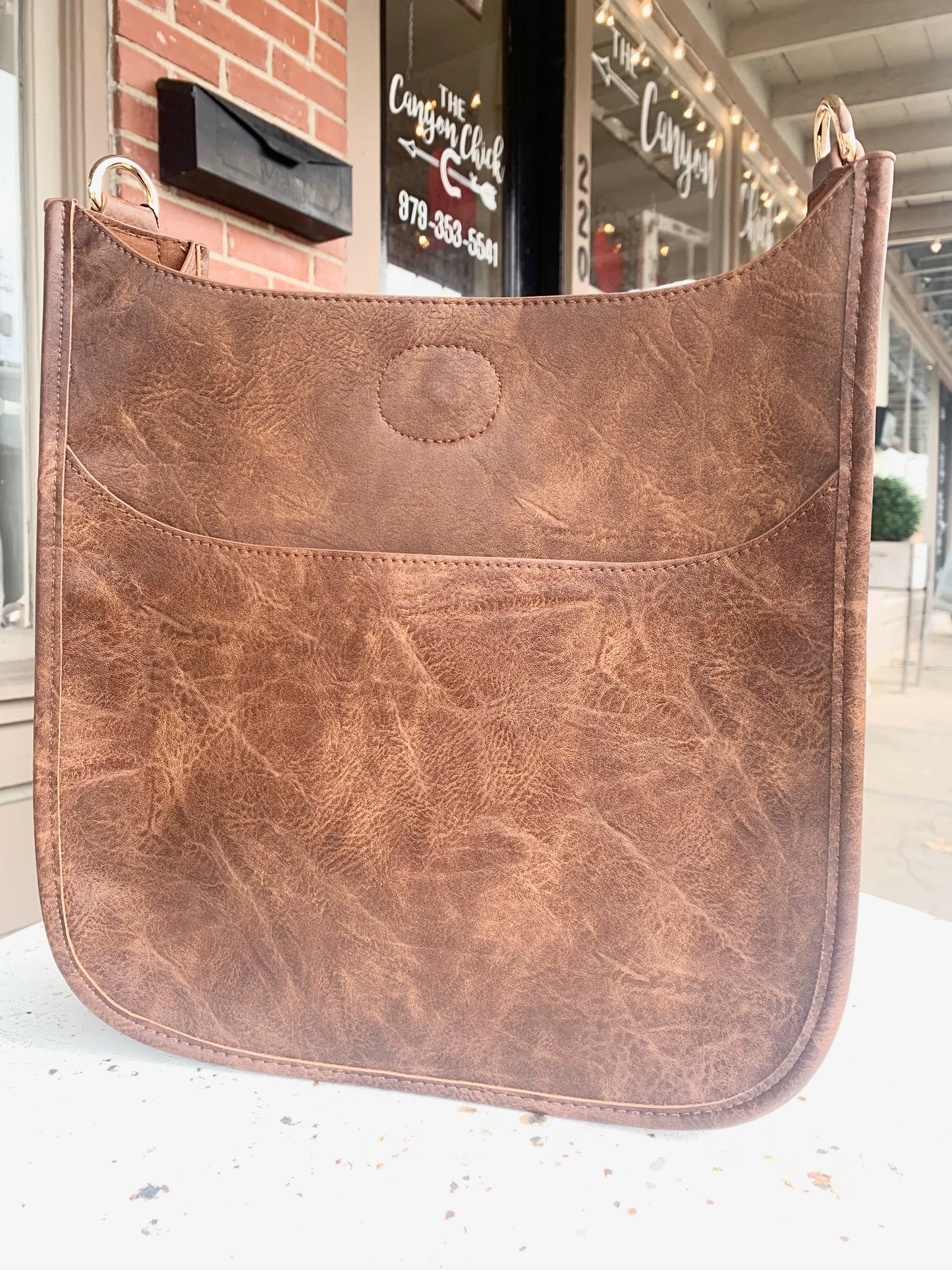 Classic Faux Leather Messenger