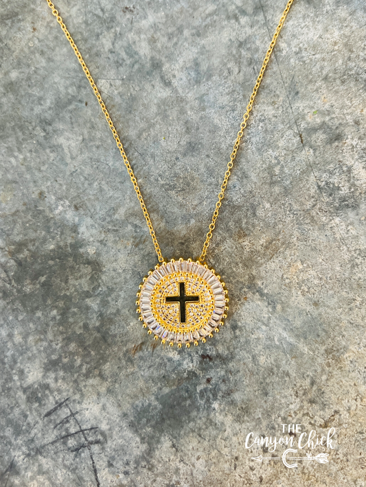Extra Glam Cross Necklace
